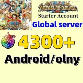 Global| Android /only| [4300 Diamond/Rainbow]丨Global English server | Initial account|[Instan Delevery]ONE PIECE TREASURE CRUISE