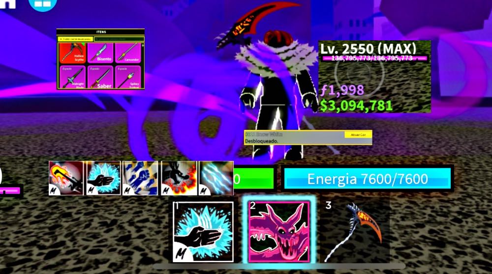 Blox Fruit Account Venom Dough V2 Awakened Legendary HAKI Snow White