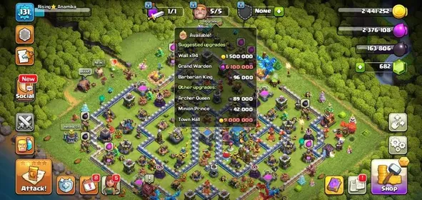 SEMI MAX TH12 | 56-53-36-20 HEROES | 682 GEMS | 500 NAME CHANGE |
