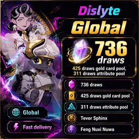 Global | 736 draws, 425 draws gold card pool, 311 draws attribute pool, Tevor Sphinx, Feng Nuxi Nuwa, 12-18 random 5-star characters