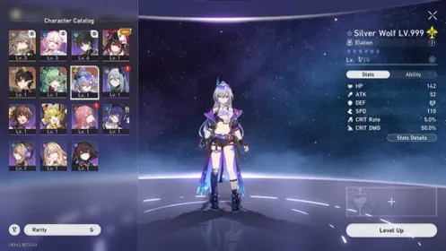 [NA] Starter Silver Wolf LV999, Danheng PT, Sparkle, Houhou - Trailblaze Level 7, fresh story [HSR03]