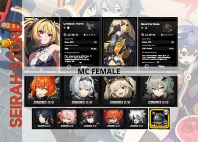 ASIA | LVL11 Claret Crimson Thirst + Trigger Spectral Gaze + Orphie Magnus + Soldier 0 Anby + Burnice + Caesar + Harumasa + Zhao | Female | Automatic Delivery - Email Only