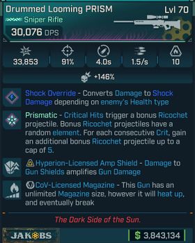 ⭐[GOD ROLL] L70 PRISM (SHOCK CONVERT) - SEE IMAGES FOR STATS⭐