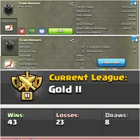 【TEAM HEROES】 ➤LEVEL 9 CLAN ➤ GOLD 2 CWL LEAGUE ➤ CLAN CAPITAL 6 | WIN 43