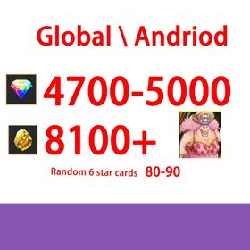 Global|Android/Only|4700-5000RD|8100+GF|swimsuit Big Mom+random four stars|100% Safe Account|