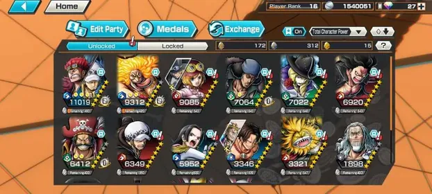 R112✨3EX 1MAX✨KIDLAW MAX POWER 11K✨BIGMOM✨ROGER✨GOOD MEDALS✨MANY CHARACTER✨ANDROID/IOS