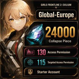 Global | Starter Account | 24000+ Collapse Piece, 130+ Access Permission, 115+ Targeted Access Permission | Ready Stock