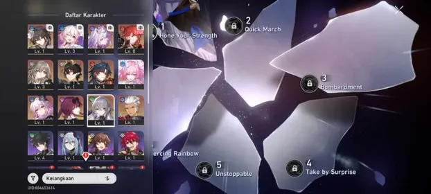 [ASIA] Starter Level 4 | Castorice +Cyrene + evernight + Mortenax Blade + Kafka + Archer + Ruan Mei + Dan Heng PT + Bronya | Golden Companion Spirit x2 | Famale MC | All Unset