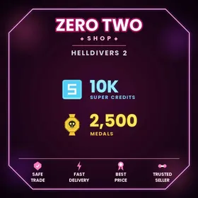 10000 Super Credits + 2500 Medals - Helldivers 2 [PC/PS/XBOX]