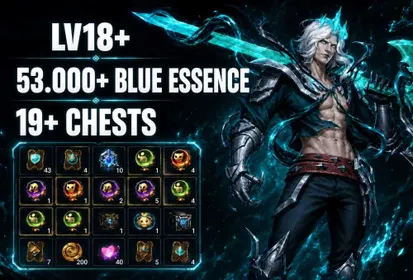 SEA LV18+ | Total 19+ Chests - 53000+ Blue Essence - ANDROID/IOS