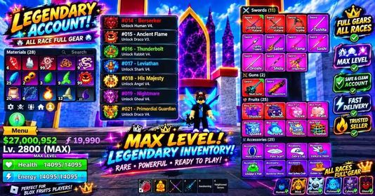 💎 ALL V4 FULL GEAR | MAX LEVEL BLOX FRUITS ACCOUNT | CDK 600 | 27M BELI | UNVERIFIED | NO EMAIL | AUTO DELIVERY | BLOX FRUIT | BLOX FRUITS | BLOXFRUIT | BLOXFRUITS