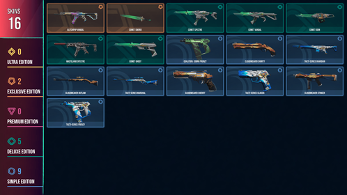 🥑 EU 🥑 1 KNIFE 🥑 16 SKINS 🥑 VALUE: 3450 VP 🥑 Glitchpop Vandal 🥑 Comet Sword 🥑 Comet Spectre 🥑 Comet Vandal 🥑 Comet Odin 🥑 Wasteland Spectre 🥑 Comet Ghost 🥑 Coalition: Cobra Frenzy 🥑 Cloudweaver Shorty 🥑 Tacti-Series Guardian 🥑 Cloudweaver Outlaw 🥑 Tacti-Series Marshal 🥑 Cloudweaver Sheriff 🥑 Tacti-Series Classic 🥑 Cloudweaver Stinger 🥑 Tacti-Series Frenzy 🥑 RANKED READY 🥑 72 LEVEL 🥑 INSTANT DELIVERY 🥑 FULL ACCESS 🥑 FHAvq 🥑