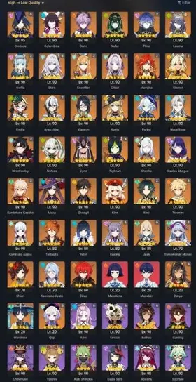 GE378 – 156x5 EU Whale Endgame Account | C6R4 Skirk, C6R1 Clorinde, 114x5 Characters, 42x5 Weapons