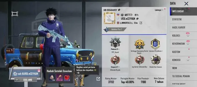 LVL 84✨31 SKIN LAB🔫MYTIC FASHION 143/300💫SAFE ACCOUNT