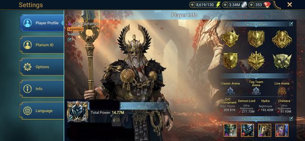 [10 Mythical Champions][14.77M] Lady Mikage(6*),Alaz(6*),Cinda,Embrys,Mezomel,Anahia,Joan,Siegfrund,Toshiro,Karnage + 102 LEGENDARY (Marius,Odin,Senna,Georgid,Nic+Noelle,Armanz,Predator(6*),Lion,Folan...) + 1k UNM + 1k NM HYDRA + Mythic relic x3