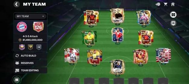 Gg 631__126 OVR Team | 6.2 Bn Coins  | Gems 75k || Shards 40k | 125 OVR Players || 5 X124 OVR Players || Team Value : 81 Bn