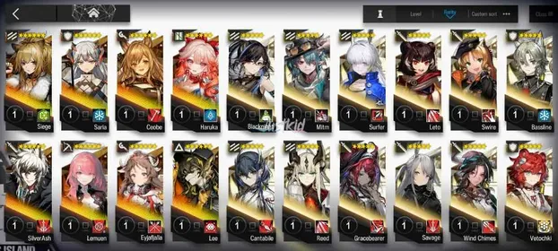 ARKNIGHTS GLOBAL STARTER 8*6 , HARUKA,LEMUEN,EYJA,SILVERASH,SIEGE,SARIA,CEOBE,LEE