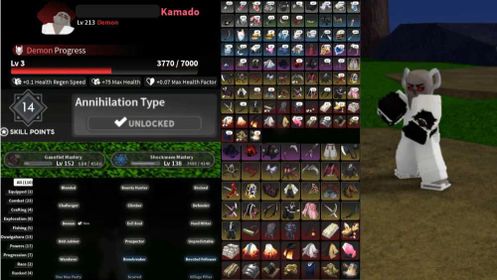 Slayers 2 ACCOUNT CLAN KAMADO LVL 213 + DEMON SHOCKWAVE AKAZA UNLOCK SKILL Account Clean X Instant Delivery[ikbl063]