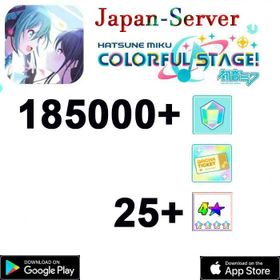 【JP】 185000+ Gems]+Random 25 four-star + Part of the plot has passed/ HATSUNE MIKU: COLORFUL STAGE Project Sekai ]/Android/iOS interworking |Full Access