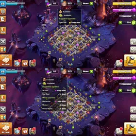 RARE~US/USA Local~Cosmic Scenery~Th11 Max~Nothing Left~Hero:50-50-30-20~7X Premium Skins~NC Yes~XP-88~Full Access
