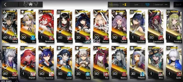 ARKNIGHTS GLOBAL EARLYMID 14*6 , 3 LIMITED WANG MAXPOT,SHU,SILVERASH ALTER , CHEN DAWNSTREAK,INES,NARANTUYA,TYPHON,RAY,MANTRA,BAGPIPE,BLAZE,SARIA,VIVIANA,GLADIA