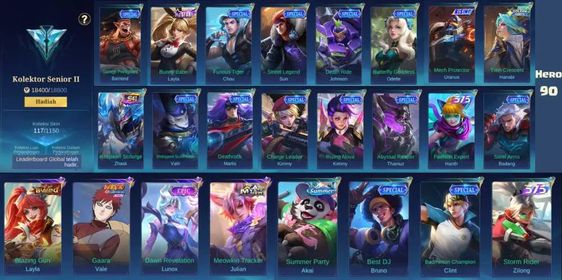 Skin 117 | Heroes 90 | Gaara Vale | Epic Lunox | Rising Uranus | Epic 3 #Ml452