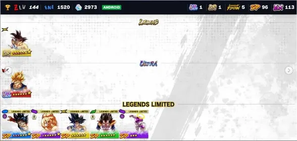 Ultra 🔹 🐉 Dragon Ball Legends 🔹 LR 12* Bardock 🔥LL 10* Goku & Bardock 🔥LL 8* Nappa 🔥LL 6* Vegeta 🔥LL 6* Bardock 🔥1 UL 🔥1 LR 🔥5 LL 🔥96 SP 🔥ANDROID
