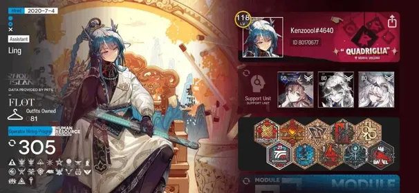 ⭐️️Sale⭐️️#A165 Global Lv 118 77⭐️6 | 21 limited and 81 Outfit | 305 OP | 117070 Orundum and 23 PO (208 Pull)