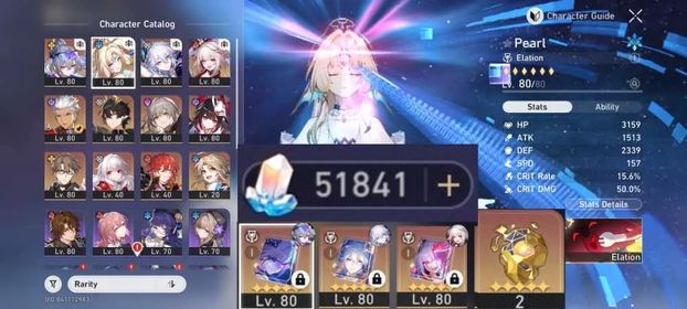 [ASIA] TL 70 READY NIHILUX (AHA) | 51.800 stellar jades + High Pity (70/90) | Premium Silver Wolf Lv999 signature + Sparxie + Pearl + Yao Guang + Danheng PT + Sparkle + Archer | Unset all | Golden Companion 2x | Selector collab unused