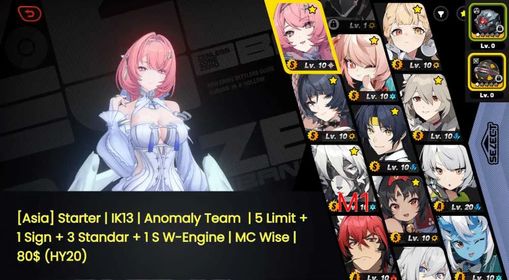 [Asia] Starter | IK13 | Anomaly Team  | 5 Limit + 1 Sign + 3 Standar + 1 S W-Engine | MC Wise | 80$ (HY20)
