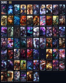 🌍 LAS ⭐ Unranked 🎨 66 Skins 🏆 96 Champions 💙 2K BE 📈 Level 116 🔥 Riot Kayle 🏅 Riot Girl Tristana 💎 7 Legendary 🔹 Aether Wing Kayle 🔹 Blood Lord Vladimir 🔹 Dark Star Thresh 🔹 The Magnificent Twisted Fate 🔹 Solar Eclipse Leona 🔹 iBlitzcrank m9590141195