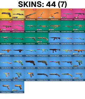 AP | 44 Skins + 3 Knives | Expired Platinum | Arcane Sheriff | Elderflame Operator | Recon Balisong | Velocity Karambit | Prism III Axe | Gaia's Vengeance Vandal | Reaver Vandal | Oni Phantom | Gaia's Vengeance Ghost | Cavalier Vandal | Velocity Phantom | Velocity Bulldog | Cavalier Operator | Velocity Spectre | Cavalier Stinger | Cavalier Bucky | Cavalier Ghost | Velocity Shorty | Schema Vandal | Hydrodip Guardian | POLYfrog Marshal | Prism III Odin | Schema Odin | POLYfrog Ares | POLYfrog Spectre | Schema Stinger | Hydrodip Judge | Prism III Judge | Hydrodip Bucky | POLYfrog Sheriff | Schema Sheriff | Wayfarer Sheriff | Eclipse Ghost | Soul Silencer Ghost | Coalition: Cobra Frenzy | Hydrodip Frenzy | Lightwave Frenzy | Spitfire Frenzy | Karabasan Shorty | Sidekick Shorty | Wunderkind Shorty | 9 Lives Classic | Finesse Classic | Prism III Classic | VCT 2021 Spark Buddy | EP1: Iron Buddy | Monkey Business Buddy | VALORANT GO! Vol. 2 Sova Buddy | Arcane Poro Buddy | Snowbro Buddy | Dallah Buddy | #MRXJ