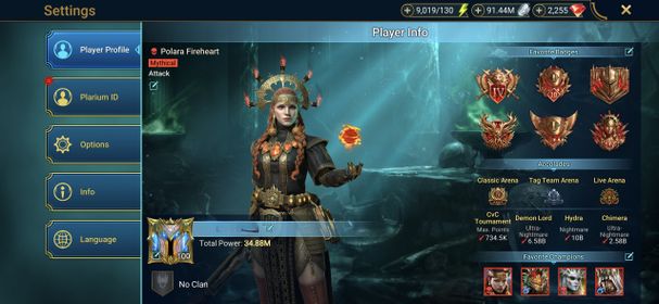 [11 Mythical Champions][35.09M] Lady Mikage,Arbais(6*) 460,Polara,Siegfrund,Gharol,Lazarius,Toshiro,Ashnar,Embrys,Anahia,Karnage + 218 LEGENDARY (Marius(6*),Titus+Wixwell,Tormin+Hilvi+1,Taras+Marichka,Nic+Noelle,Gnut x2...) + 1k UNM + 1k NM HYDRA