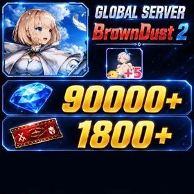 [GLOBAL]90000+ Diamonds+Beachside Angel Teresse（+5）| Single draw coupon:1800 |+ random 30-40 five-star + 20-50 UR weapons|[Fast delivery]BrownDust 2 Account BDust 2