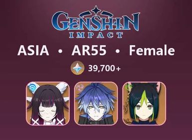 Asia|AR55|39700+Primogems|Columbina|+ Flins|+ Tighnari | See description for details.#431