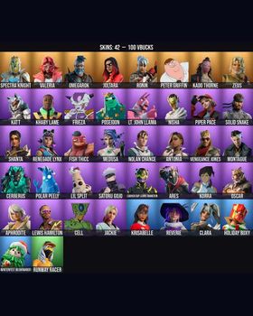 42 Skins Satoru Gojo ⭐️ Joltara ⭐️ Clara ⭐️ Korra ⭐️ Cerberus ⭐️ Lewis Hamilton ⭐️ Sentinel ⭐️ Spectra Knight ⭐️ Valeria ⭐️ Omegarok ⭐️ Ronin ⭐️ Peter Griffin ⭐️ Kado Thorne ⭐️ Zeus ⭐️ Katt ⭐️ Khaby Lame ⭐️ Frieza ⭐️ Poseidon ⭐️ m9655193875