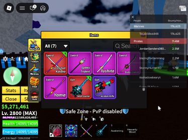ID 649:LV 2800+Sanguine Art+CDK+SGT+RACE SKY/ANGEL V4 FULL GEAR + Eat Kitsune |Unverified Account|Auto Delivery|Blox Fruits