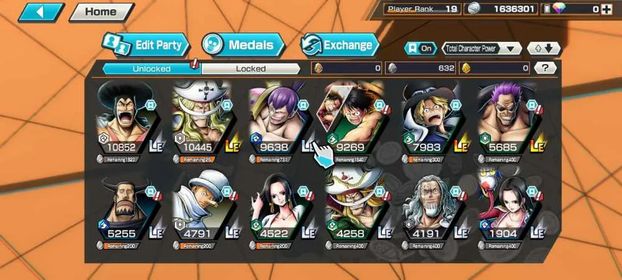 R236✨3EX 1MAX✨WHITEBEARD MAX✨SABO✨ZEPHYR✨SUPPORT 105%✨GOOD MEDALS✨MANY CHARACTER✨ANDROID