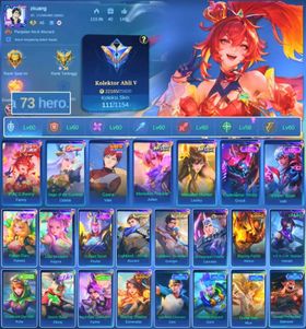 HERO 73 SKIN 111 | EMBLEM GOOD| PACE FANNY| VALE GARA| EPIC VALIR | HERO GOOD | SKIN GOOD| INSTANT DELIVERY