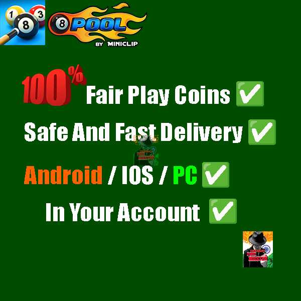 Coin Fast Fun (( 100Fair Play Coins )) SUPER FAST DELIVERY300 MILLION COINS 8 BALL ...