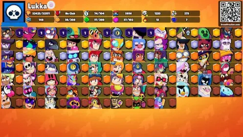 32K Trophies LVL83 | 74/104 Brawlers | 23 Max Brawlers - 20 Hypercharges | 182 Skins | 434 Pins | 317 Icons | 158 Sprays
