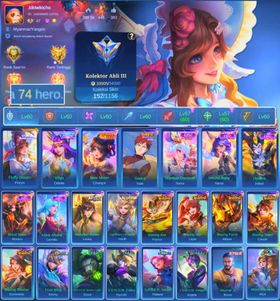 HERO 74 SKIN 152 | EMBLEM GOOD| NEW MOON CHANGE | VALE GARA| ZODIAK IRITEL| INSTAN DELIVERY