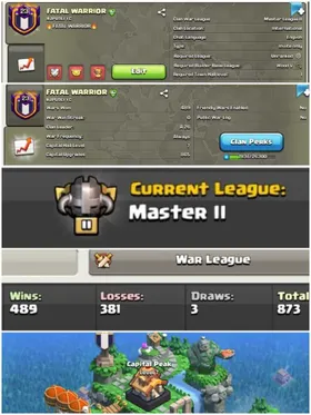 ➤CLAN LEVEL 23 ➤ MASTER LEAGUE 2➤NAME: FATAL WARRIOR ➤ RARE ENGLISH NAME ➤ CLAN CAPITAL 7 || WIN- 489 | LOSS- 381 ➤LOW PRICE