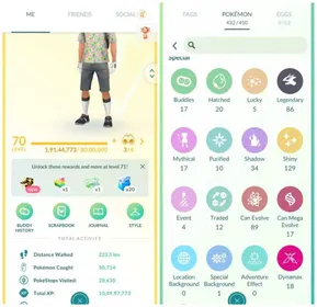 [#229] LVL 70 | 2017 YEAR | 129 Shiny | 86 Legendary | 6 Shiny Legendary | 11x 100iv | Shiny Mewtwo , kyurem , Dialga , zekrom , Raikou , Kyogre | 18 Dynamax | 17 Mythical | 1 Master Ball | 1000 Item Storage | 450 Pokemon storage | Instant access