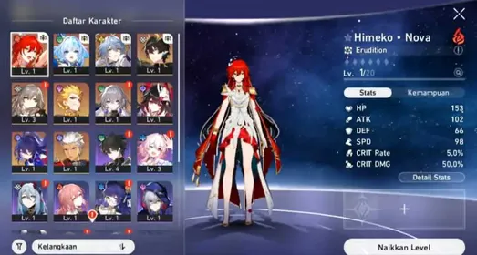 Asia TL 4 | Female | Himeko - Nova + Sunday + Cerydra | Full accsess | Fast Delivery |