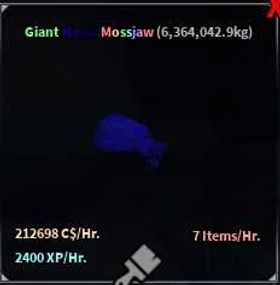 FISCH Roblox 🐟 | Aquarium fish 212k/hr | Giant Hadal Mossjaw (UNAPPRASIED)