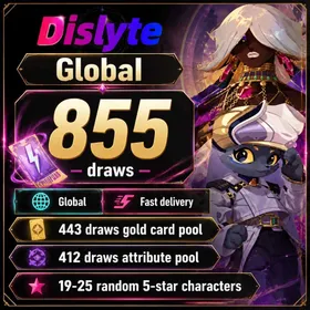 Global | gems, lottery tickets, 855 draws, 443 draws gold card pool, 412 draws attribute pool, Tevor Sphinx, Cecilia Isis, 19-25 random 5-star characters