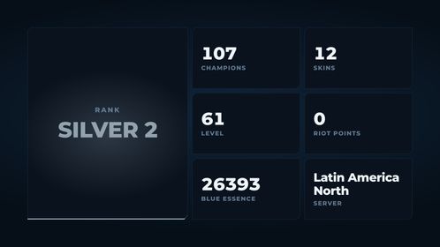 🥑 LAN 🥑 12 SKINS 🥑 SILVER 2 🥑 107 CHAMPIONS 🥑 61 LEVEL 🥑 INSTANT DELIVERY 🥑 FULL ACCESS 🥑 I3Di5 🥑