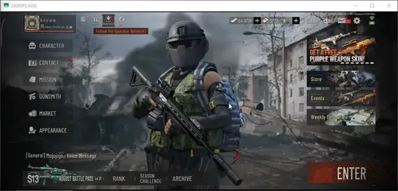 MOBILE|Lvl 30|SV 78M|CV 41M|RS AKM,SS MDR,ET AK-74N,WP AR-57,FA MPX,RZ LR-DMR1 Etc|8 Set|CN ON|Log Infinite|Check SS|(AB3689)