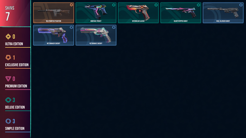 🥑 AP 🥑 7 SKINS 🥑 VALUE: 2175 VP 🥑 Neo Frontier Phantom 🥑 Montage Frenzy 🥑 Interhelm Classic 🥑 Heartstopper Ghost 🥑 Soul Silencer Ghost 🥑 Mythmaker Sheriff 🥑 Retrowave Sheriff 🥑 PLATINUM 1 🥑 157 LEVEL 🥑 INSTANT DELIVERY 🥑 FULL ACCESS 🥑 FXyY1 🥑